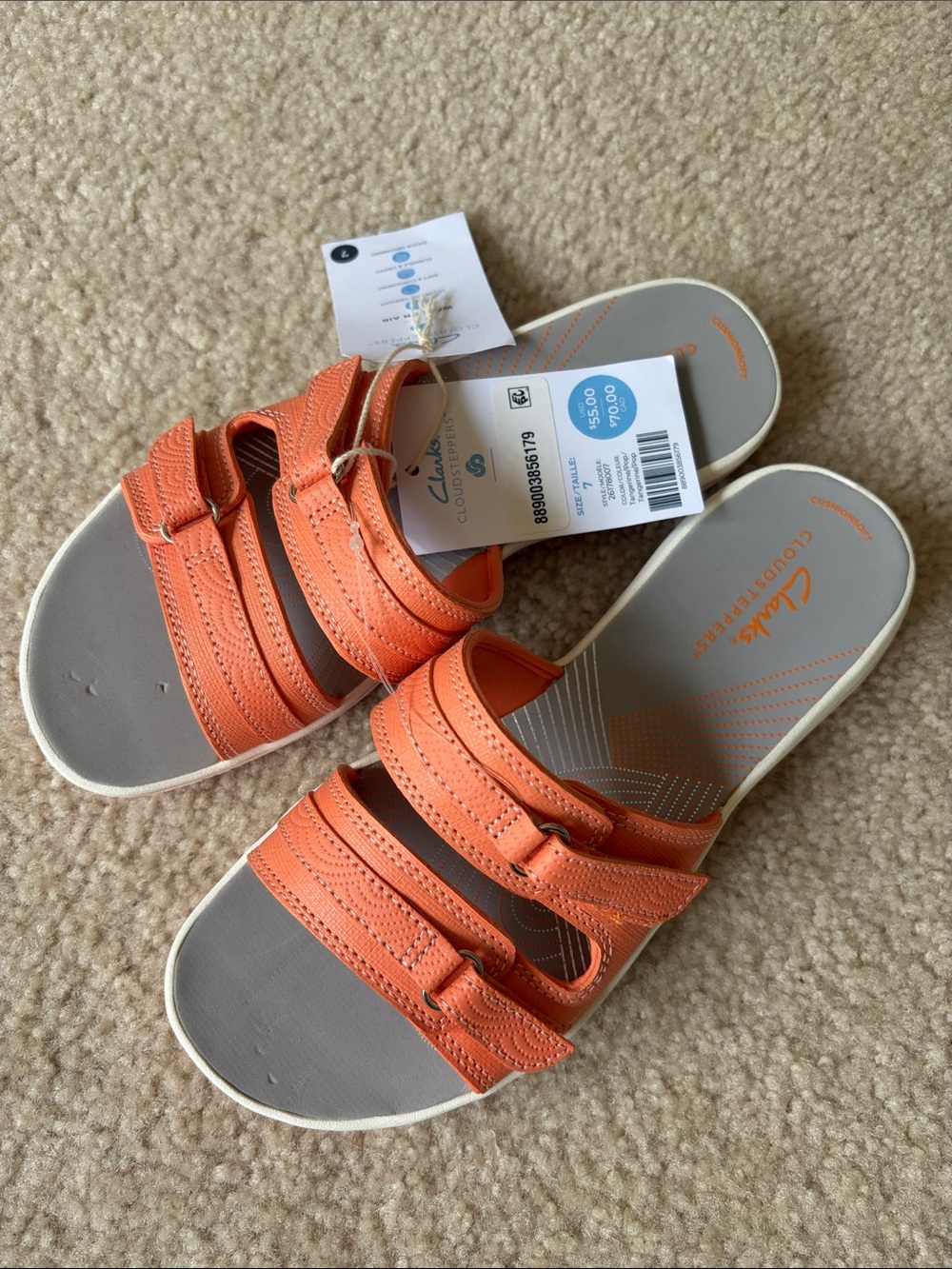 Clarks Women’s Strap Slide Sandals US7